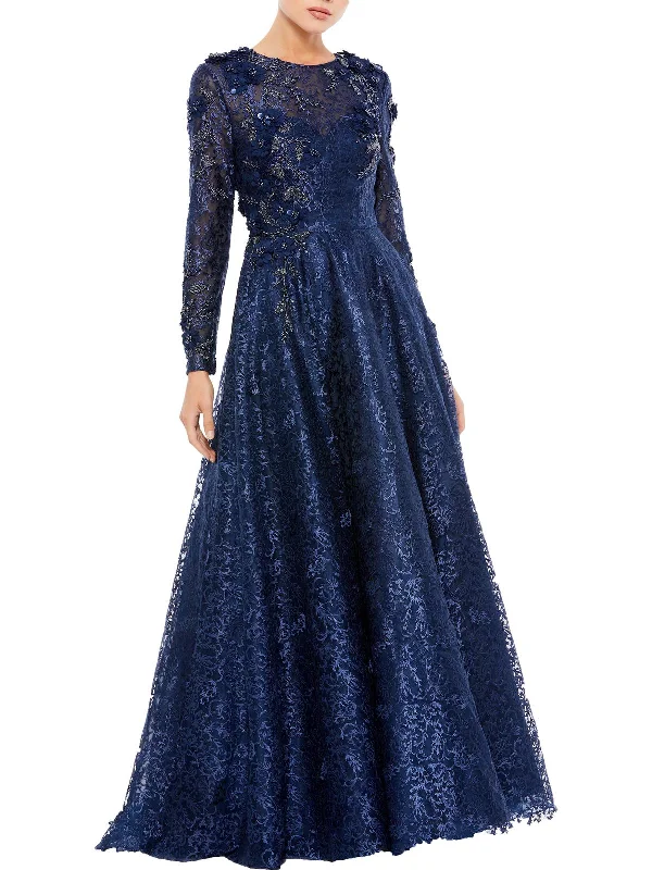 Special Discount Womens Sheer Long Evening Dress