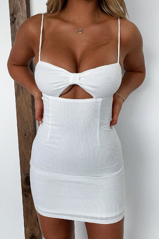 Lowest Price Pindown Dress - White
