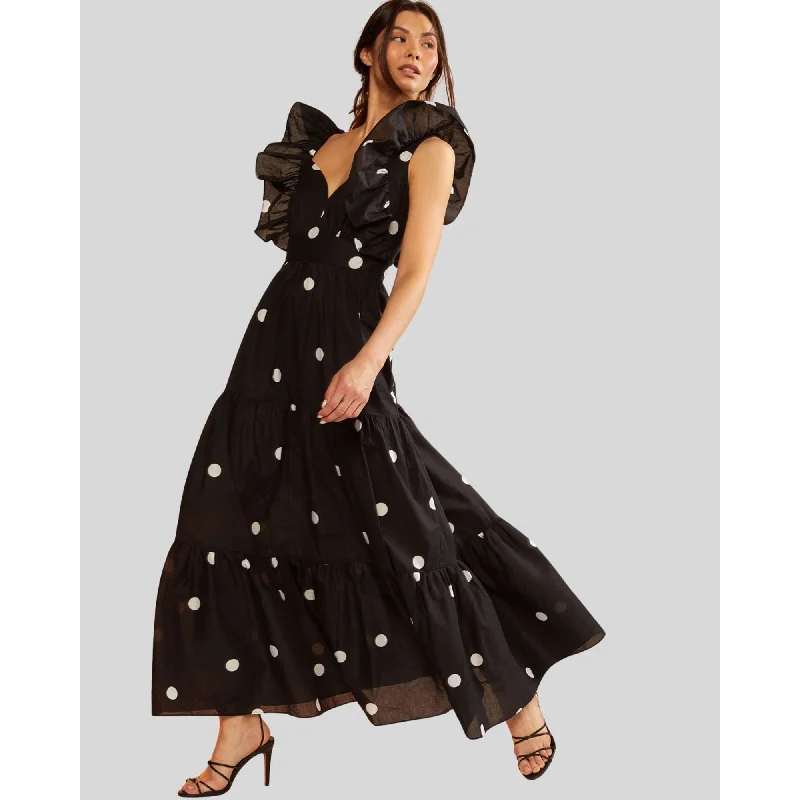 Deal Alert POLKA DOTS RUFFLE DRESS