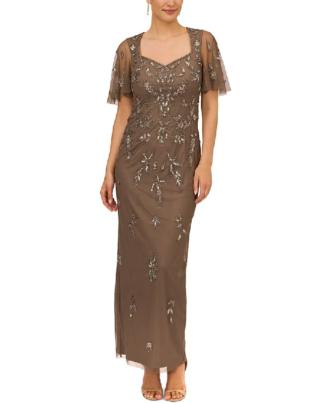 Discount Days Adrianna Papell Slim Column Maxi Dress