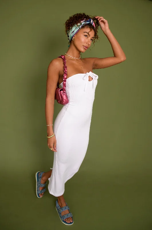 Super Sale Cassie Dress Ribbed - White