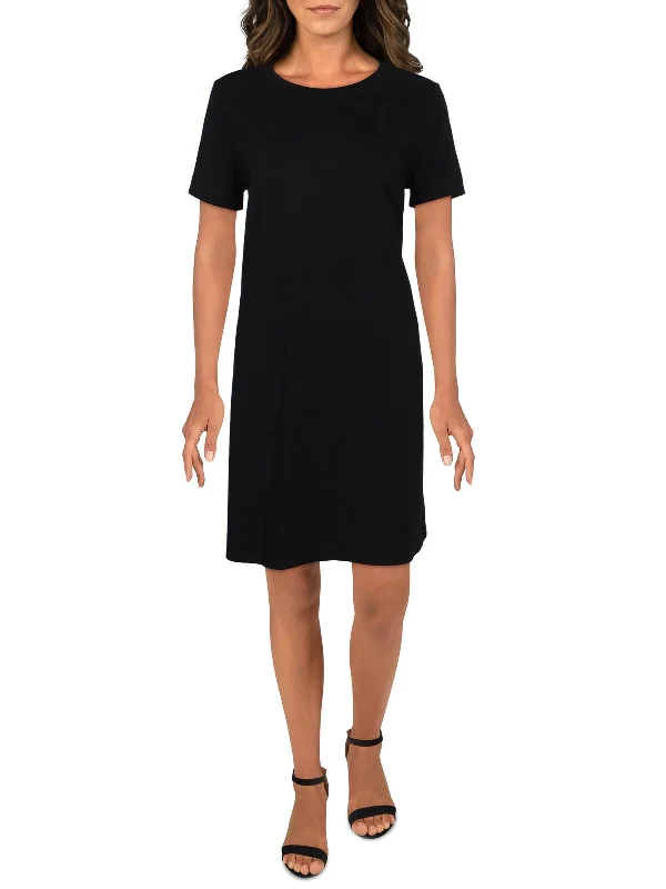Price Fest Womens Crew Neck Short Sleeve Shirtdress