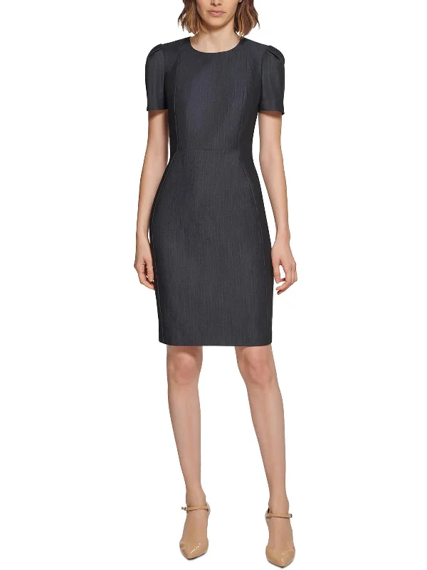 Price Fest Petites Womens Casual Mini Sheath Dress
