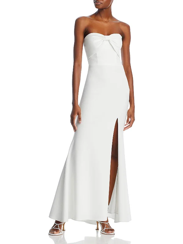 Crazy Deals Womens Bow Long Evening Dress