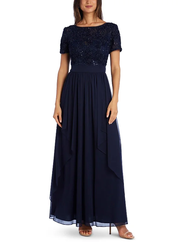 TIME-Limited Offer Plus Womens Sequined Maxi Evening Dress