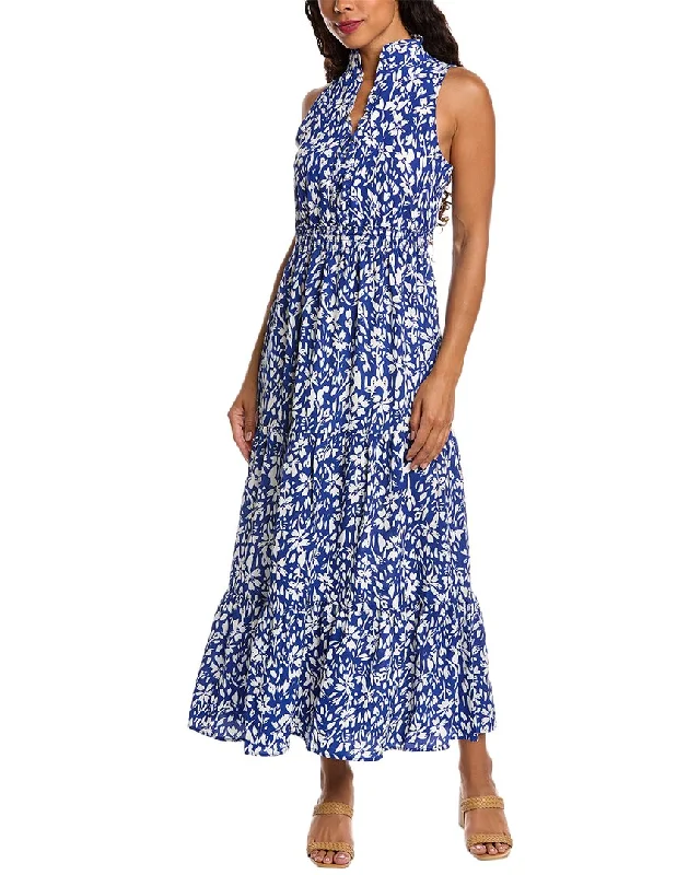 Exclusive Offers London Times Ruffle Neck Peasant Maxi Dress