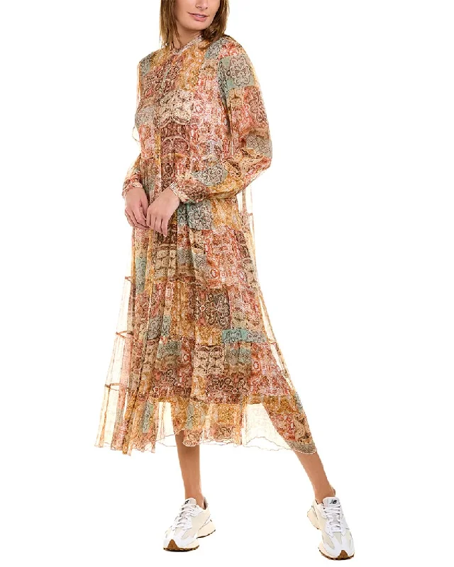 Limited Time Discount Johnny Was Sabrina Silk Midi Dress