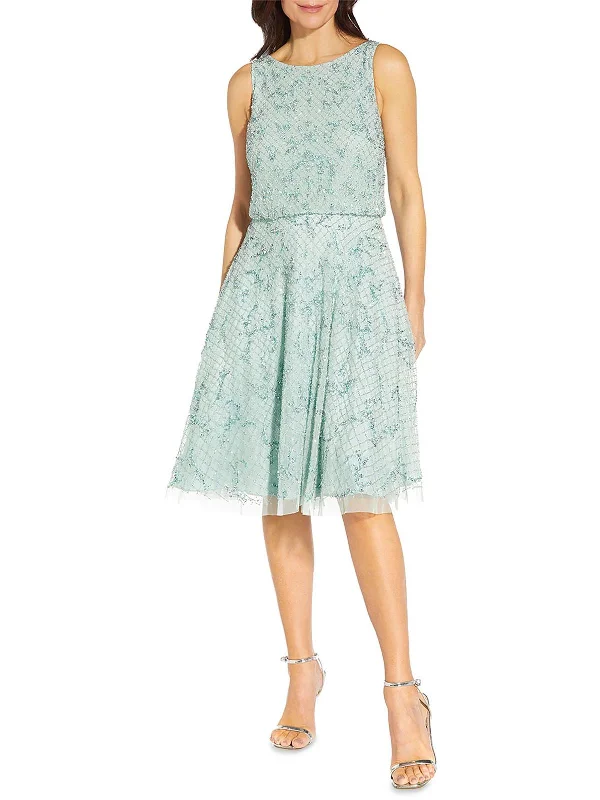 Major Savings Womens Boat Neck Knee-Length Cocktail and Party Dress