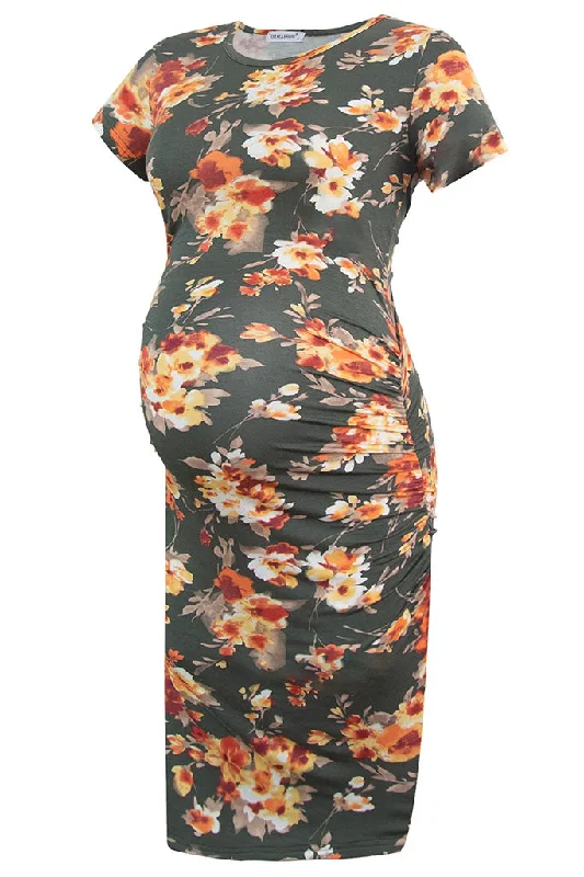 Price Rollback Smallshow Bodycon Floral Maternity Dress