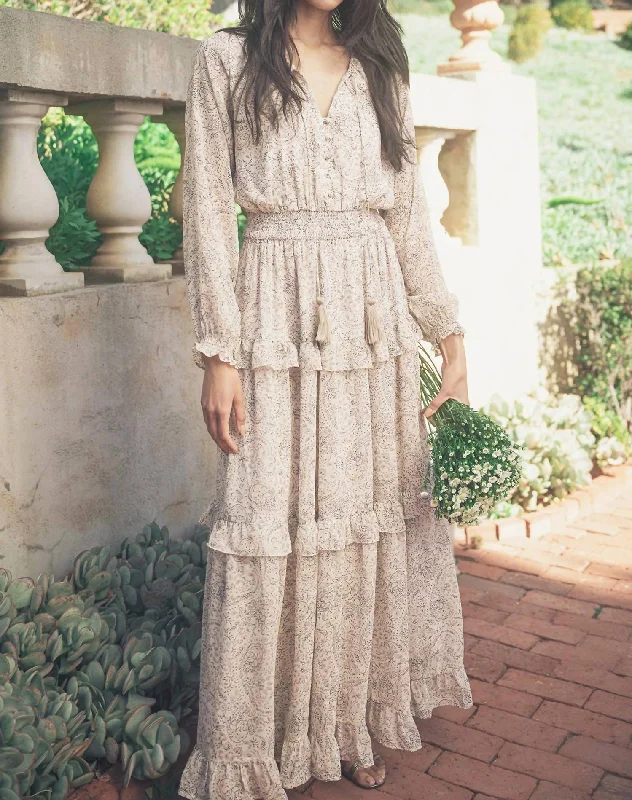 Best Bargains Paisley Over You Maxi Dress In Natural/multi