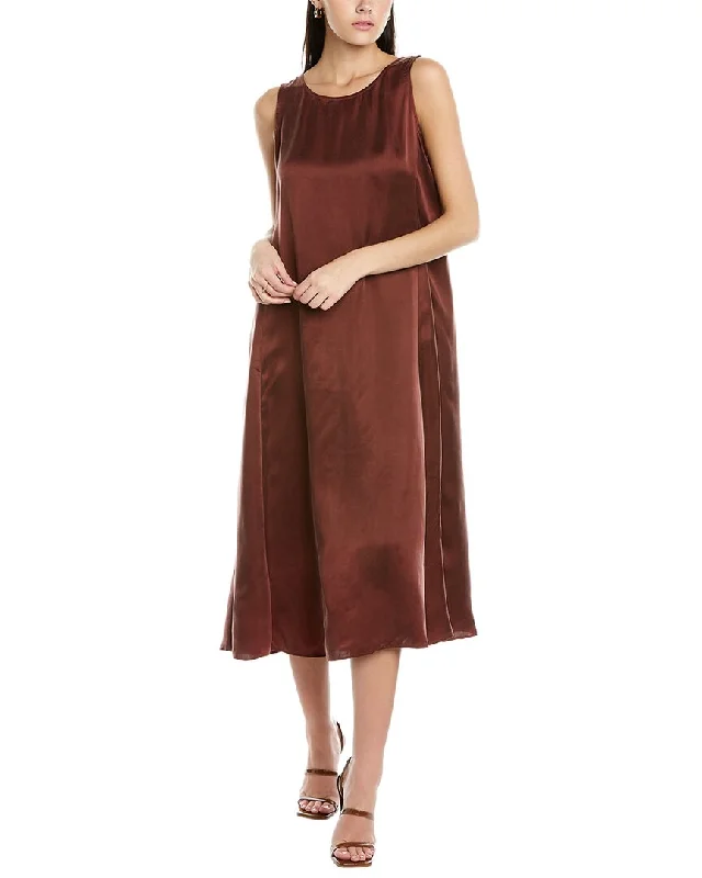 Best Bargains EILEEN FISHER Ballet Neck Midi Dress