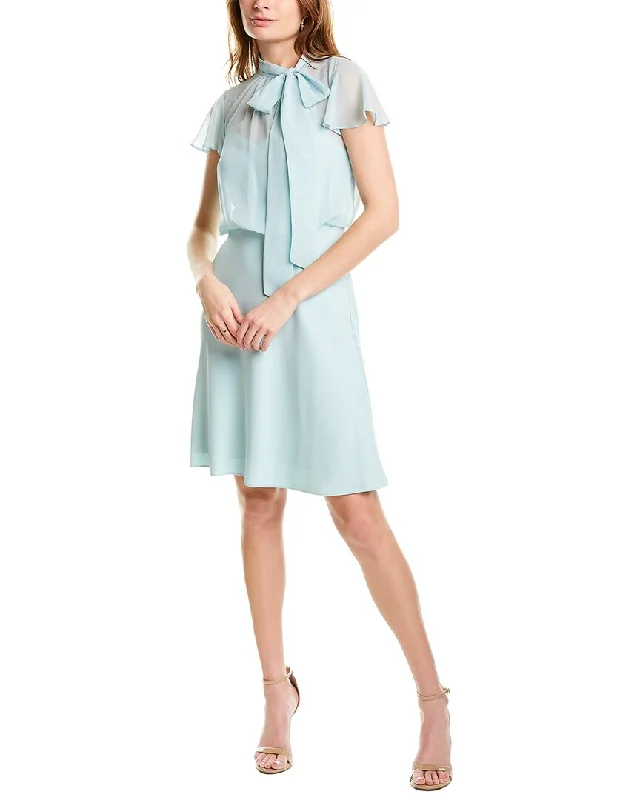 Major Savings Adrianna Papell Chiffon & Crepe Cocktail Dress