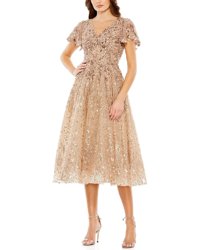 Exclusive Preview Mac Duggal Embellished Butterfly Fit and Flare Dress