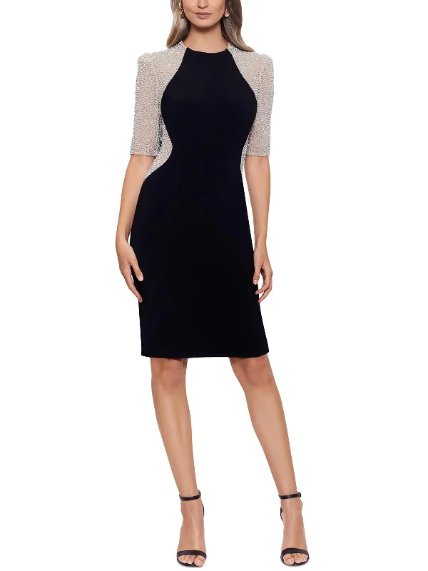 Today's Special Womens Embellished Knee Length Sheath Dress