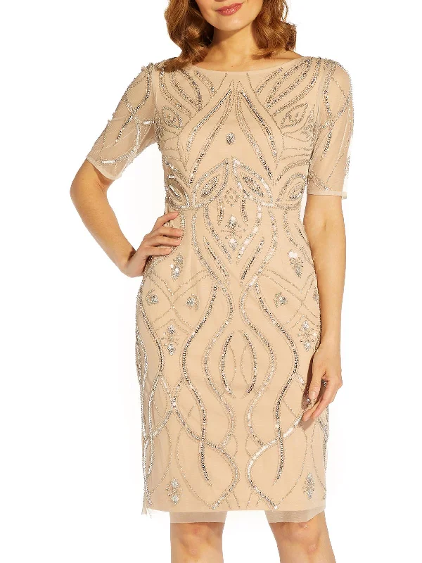 Big Savings Womens Embellished Sheath Cocktail and Party Dress