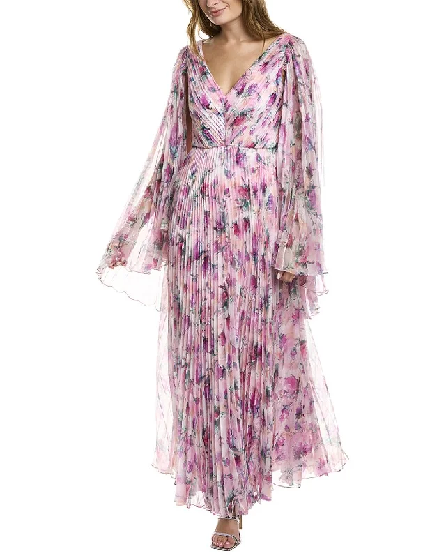 New Markdowns Theia Melinda Pleated Gown