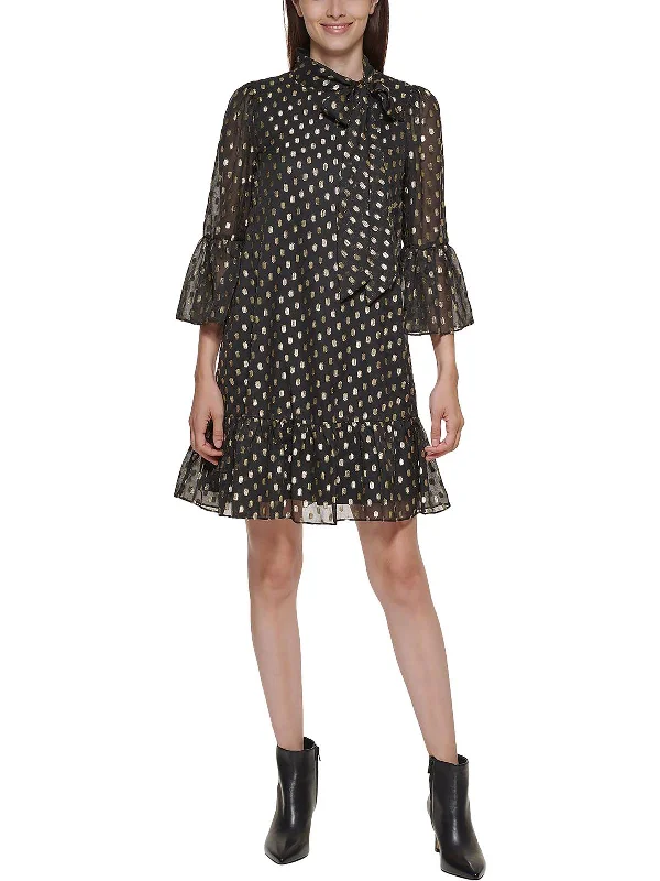 Lowest Prices Womens Metallic Mini Shift Dress