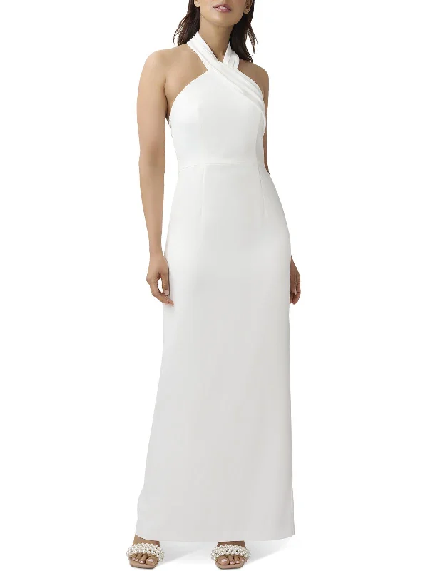 Seasonal Sale Womens Halter Open Back Evening Dress