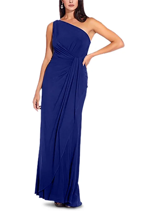 Discount Days Womens Faux Wrap Long Evening Dress