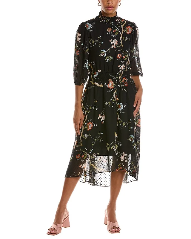 Midnight Madness Nanette by Nanette Lepore Floral Midi Dress