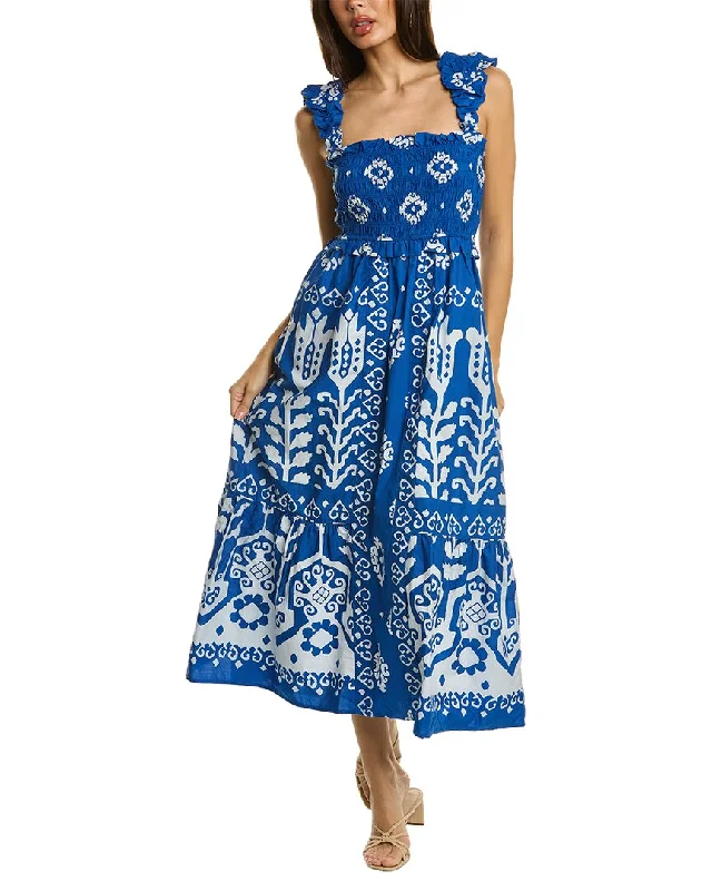 Take Advantage SEA NY Sonia Smocked Maxi Dress