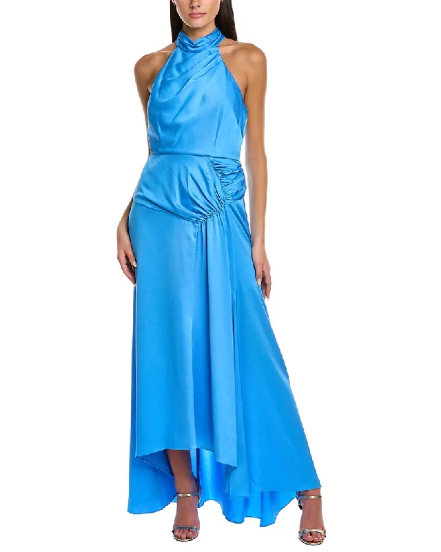 Blowout Sale Theia Hatice High Neck Halter Gown