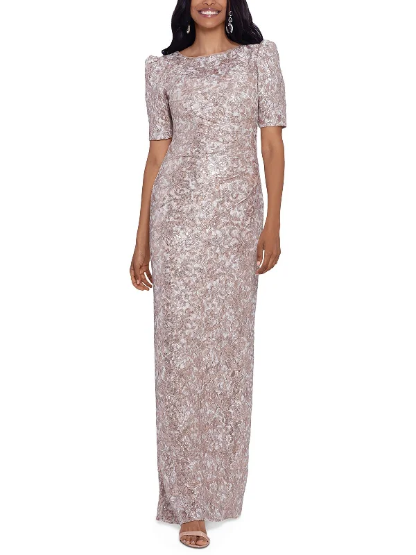 Value Deals Womens Lace Sequin Evening Dress