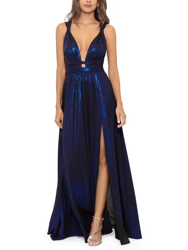 Deal Dash Womens Ladder Stitch Long Evening Dress