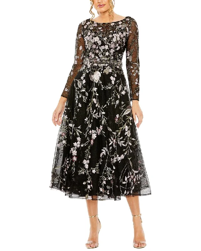 Buy More, Save More Mac Duggal High Neck Embroidered Dress