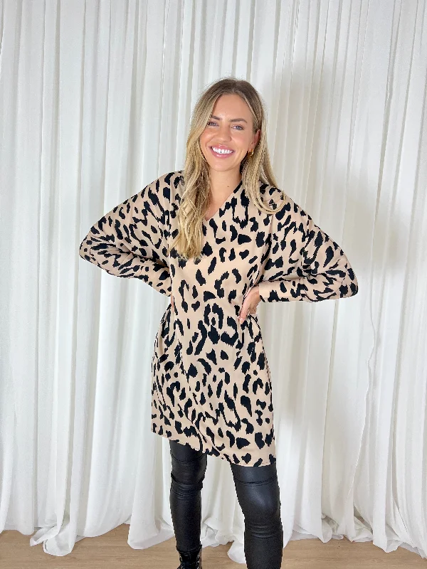 Price Drop Alert Jayla V Neck dress / Beige