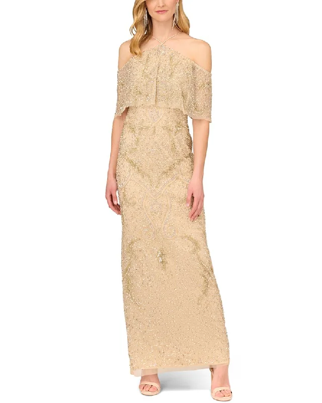 Low Prices Aidan Mattox Cold Shoulder Long Dress