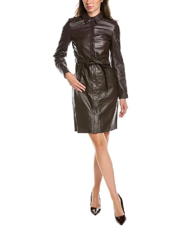Hurry In Walter Baker Clara Leather Midi Dress