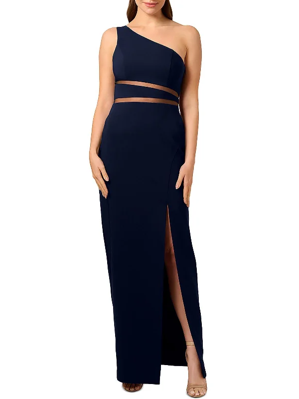Anniversary Sale Womens Crepe Side Slit Evening Dress
