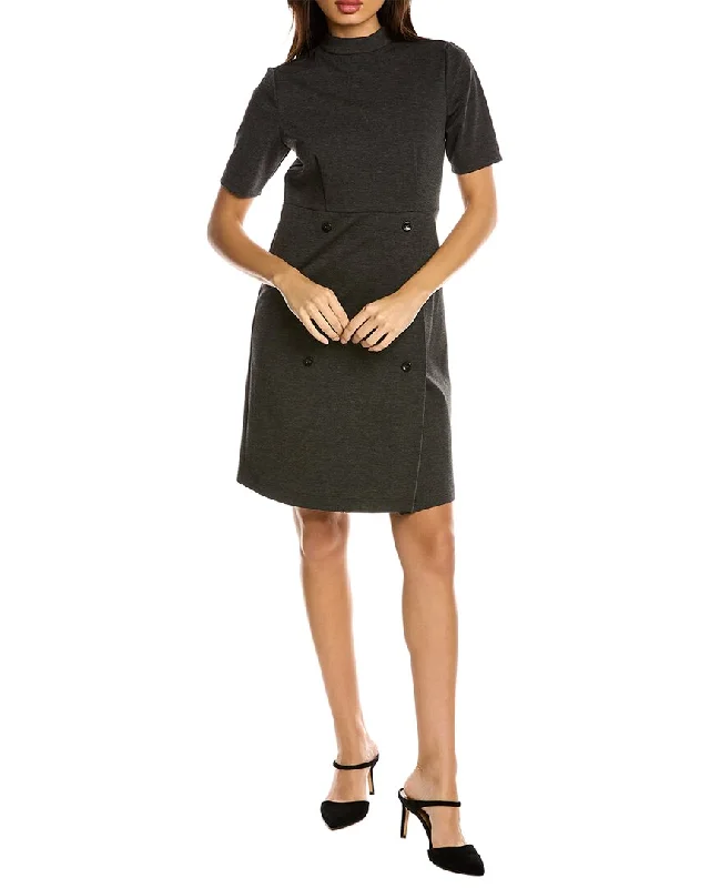 Mega Deal Sharagano Stretch Sharkskin III Midi Dress