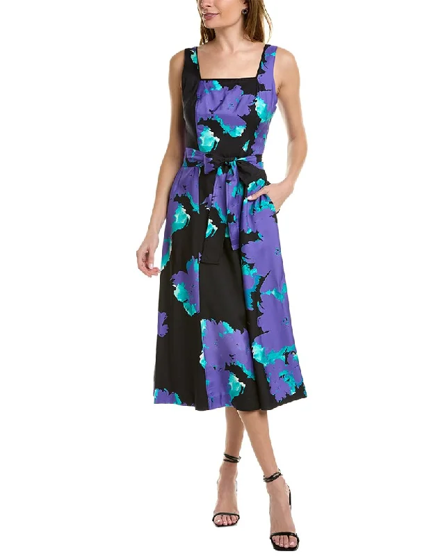 Last Chance Natori Taichou Silk-Blend Tank Dress