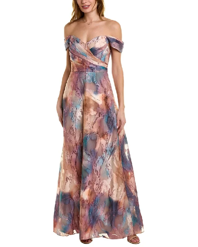 Price Drop Aidan Mattox Jacquard Ballgown