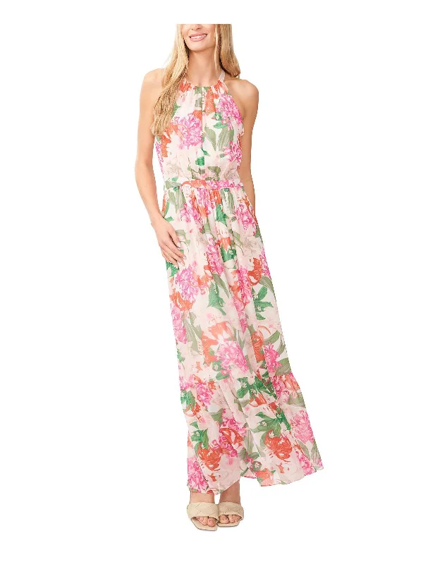 Don't Miss Womens Georgette Floral Print Maxi Dress