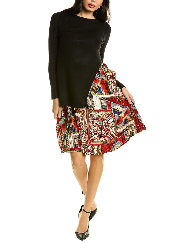 Clearance Sale Gracia Mixed Media Mini Dress