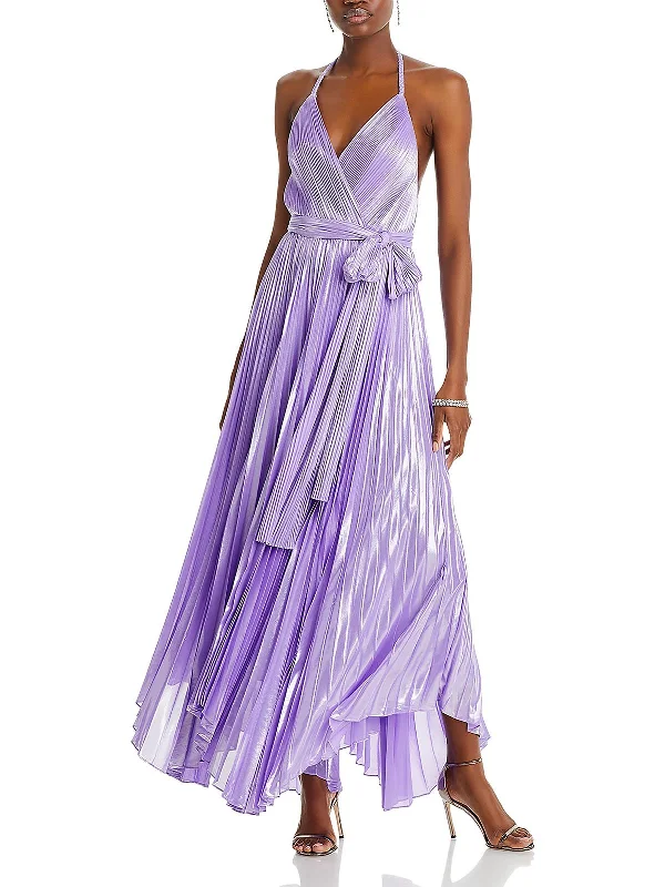 Price Blitz Arista Womens Pleated Sleeveless Evening Dress