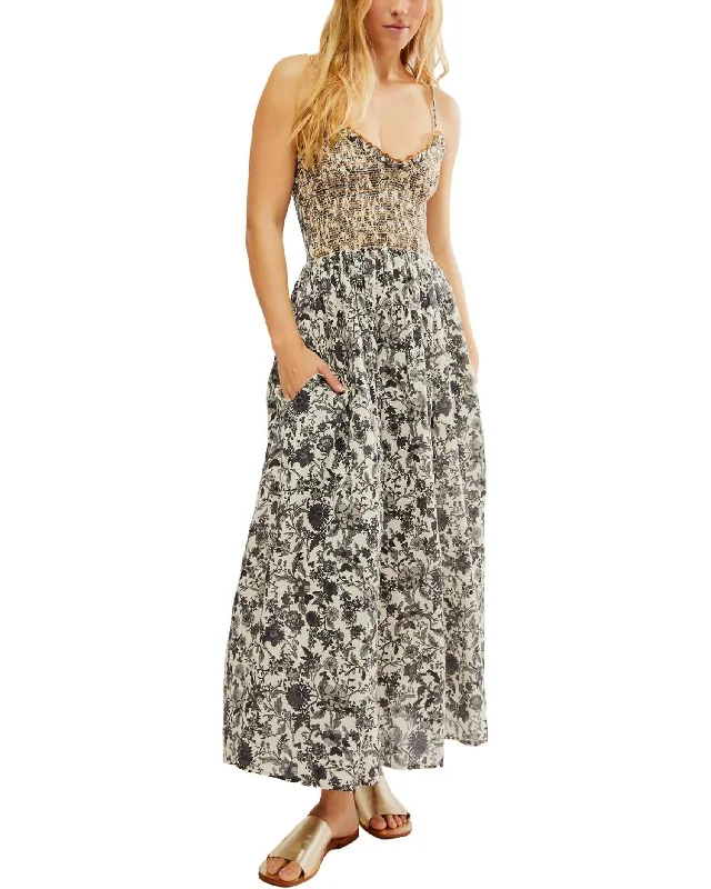 Bargain Prices Sweet Nothings Midi Dress In Tea Combo