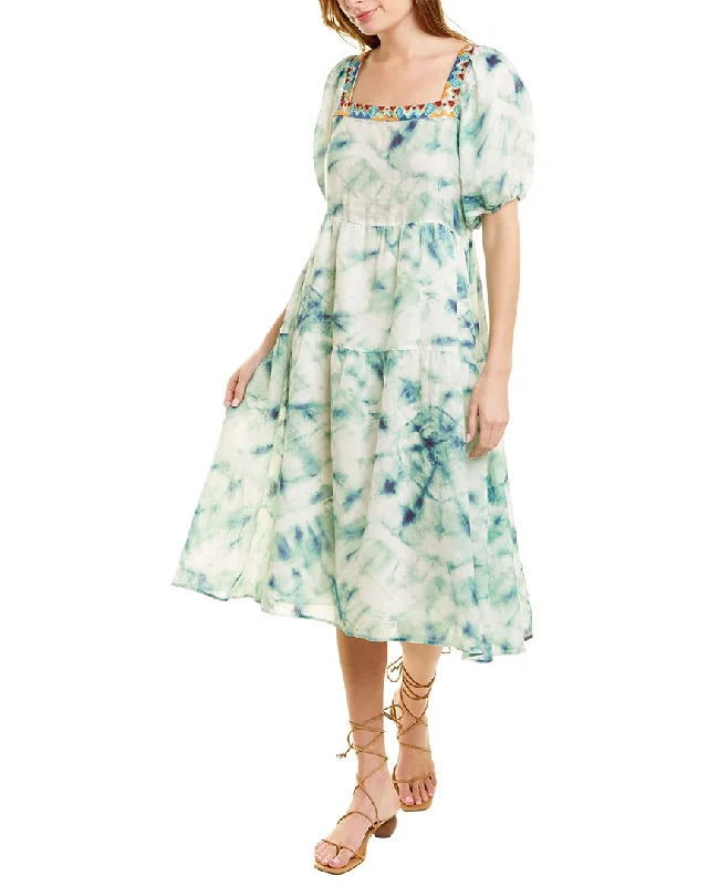 Reduced Prices Johnny Was Marble Linen Midi Dress
