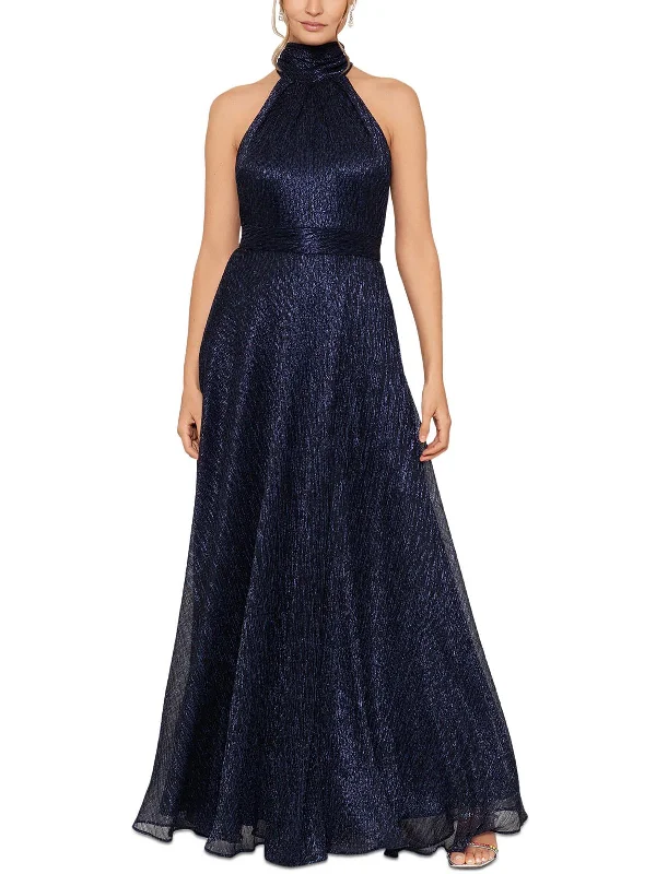 Early Access Womens Metallic Long Evening Dress