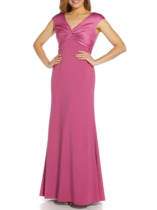 Early Access Womens Satin Crepe Evening Dress