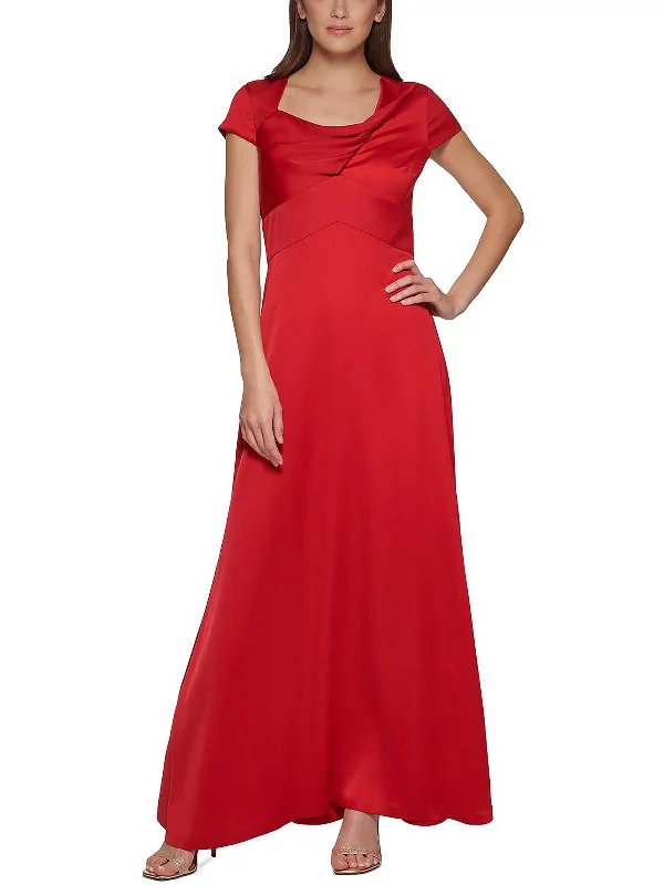 Crazy Deals Womens Cap Sleeve Maxi Evening Dress