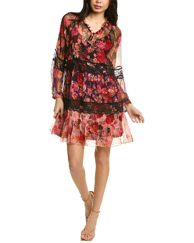 Blowout Sale Johnny Was Natasha Silk Mini Dress