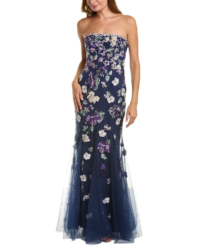 Unbeatable Prices Marchesa Notte Strapless Floral Gown