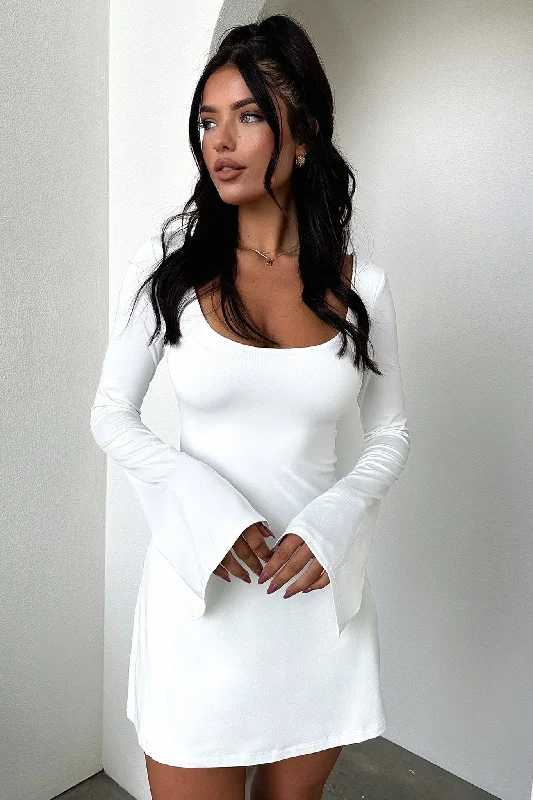 Anniversary Sale Marcia Long Sleeve Dress - White
