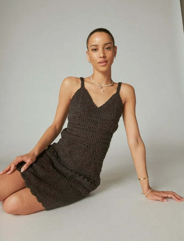 Lowest Prices Lucky Brand Women's Diamond Crochet Mini Dress