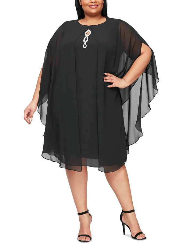 Markdowns Plus Womens 2PC Rhinestone Cocktail and Party Dress