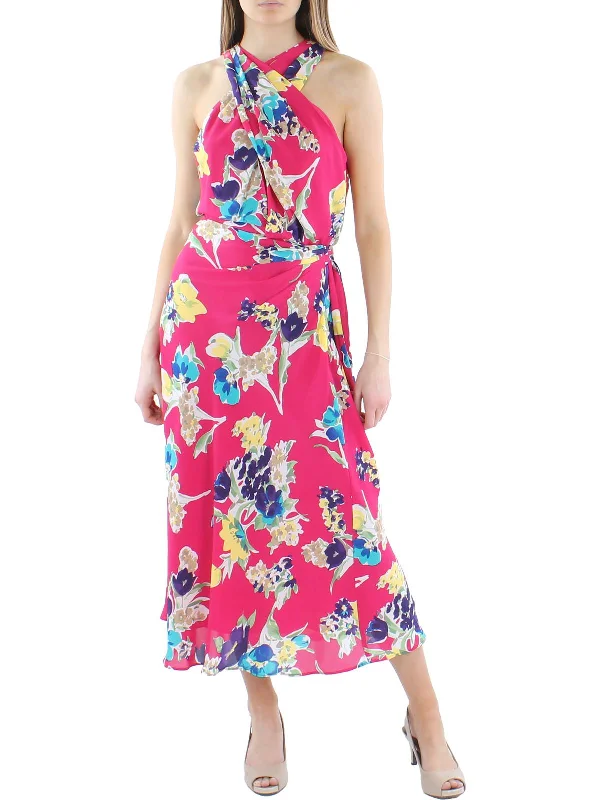 Epic Deals Womens Floral Halter Maxi Dress